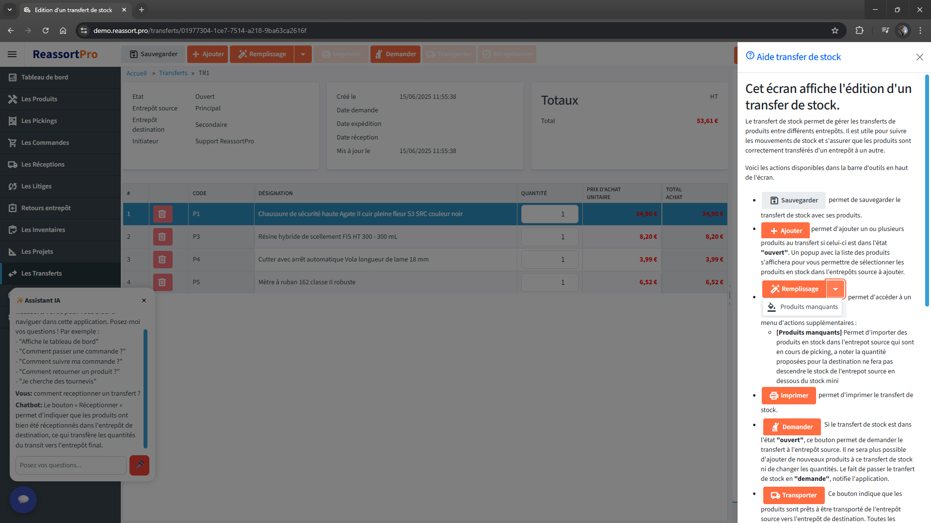 Chatbot IA et aide en ligne
